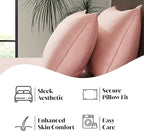 Luxury Bamboo Market | King Envelope Pillowcase Set | 100% Viscose Made from Bamboo | Organically Grown | Ultra Soft | Cooling | 2pcs [Rose Quartz]