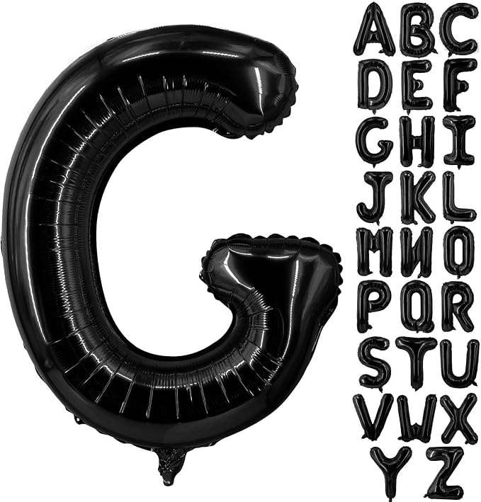 Lovoir 40 Inch Large Black Letter G Balloons Big Size Jumbo Mylar Foil Helium by Lovoir