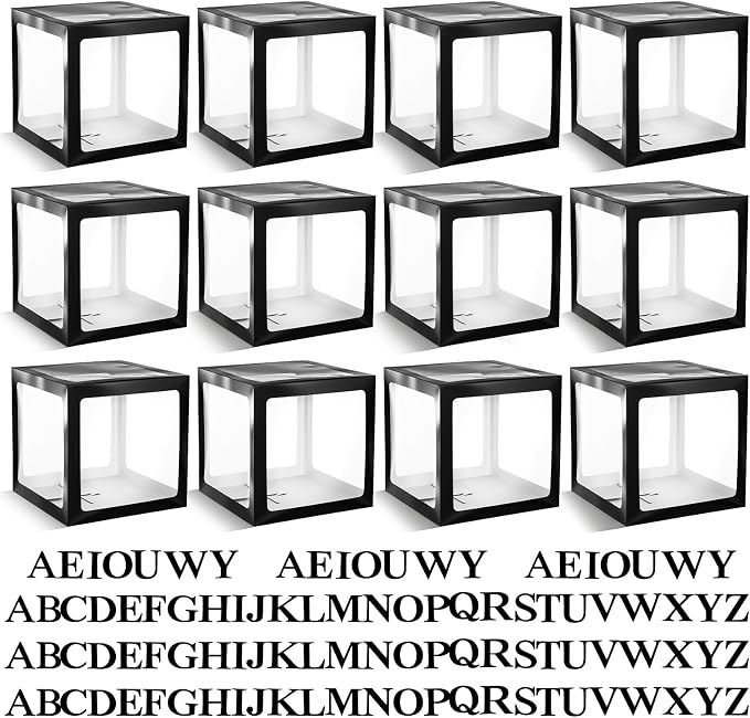 12 Pcs Transparent Balloon Boxes Clear Baby Boxes by Unknown