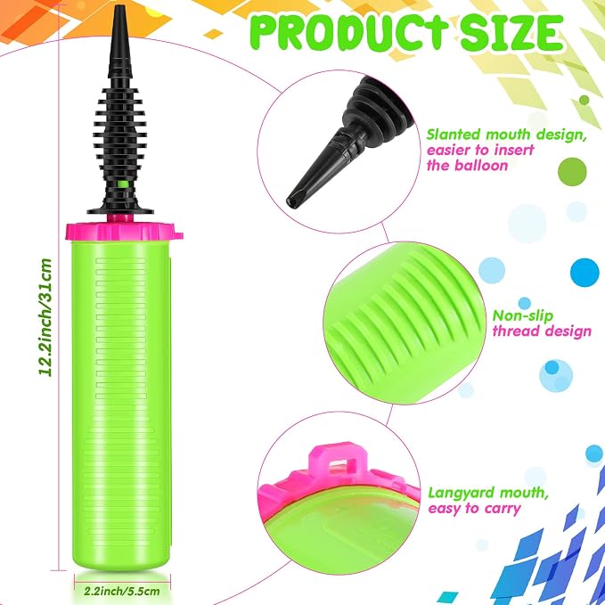 16 Pcs Handheld Balloon Air Pump Inflator Air Pump - Image 4