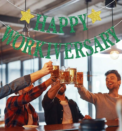 Happy Workiversary Banner, Work Anniversary Decorations, Work Officer Party - Image 4