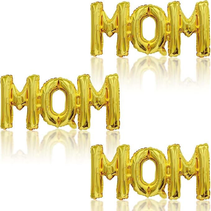 Letter Balloons Golden Mom Balloons Mother's Day Balloon Conjoined Mom Foil by HADCKJA