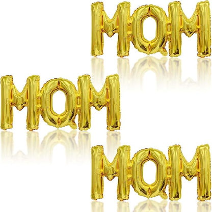 Letter Balloons Golden Mom Balloons Mother's Day Balloon Conjoined Mom Foil by HADCKJA