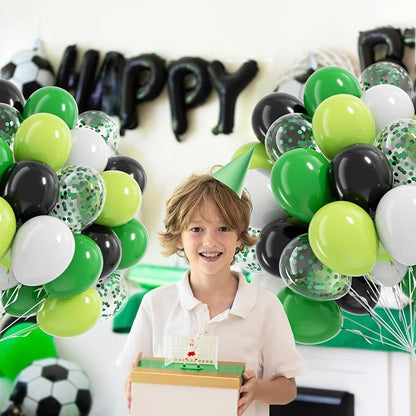 12inch Green and Black Balloons - Image 4