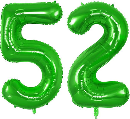 Number 52 Balloons for 52nd Birthday Party Decorations, 0-100 Large No.52 by Joycard