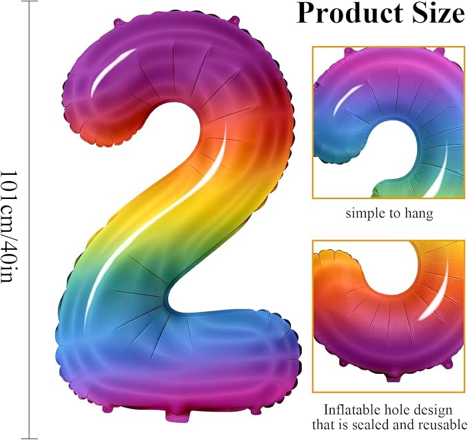 Number 42 Balloons for 42nd Birthday Party Decorations, 0-100 Large No.42 - Image 2
