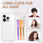12PCS Hair Clips for Styling - No Crease Hair Clips for Women - Non Slip Duck Billed Hair Roller Clips with Silicone Band - Salon Hair Sectioning Clips Multicolor