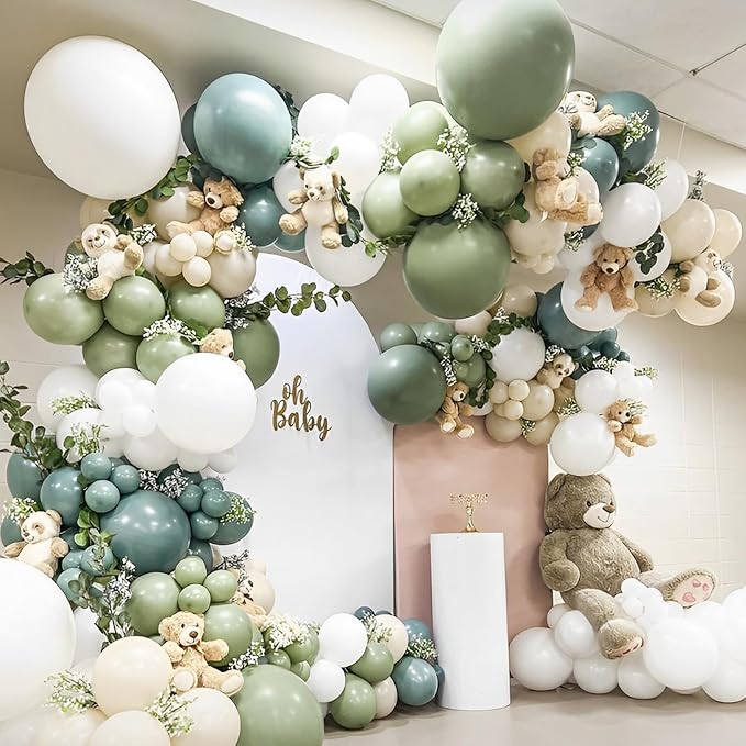 Voircoloria 90pcs Sage Green Balloons Garland Arch Kit, 18 12 10 5 Inch | - Image 7