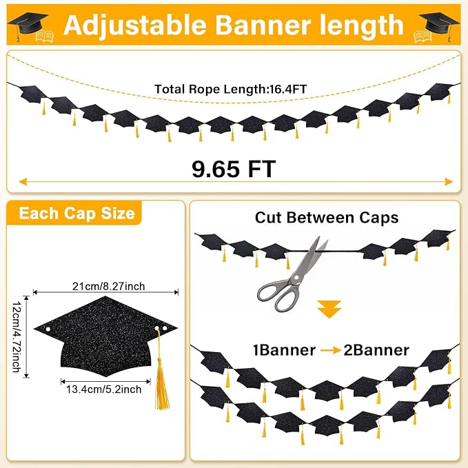 2026 Graduation Decorations, Pre-Strung Graduation Banner, Class of 2026 - Image 6
