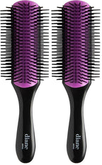 Diane Nylon Pin Styling Hair Brush for Detangling, Separating, Shaping and Defining Wet Thick or Curly Hair, Glides Through Tangles with Ease (Pack of 2)
