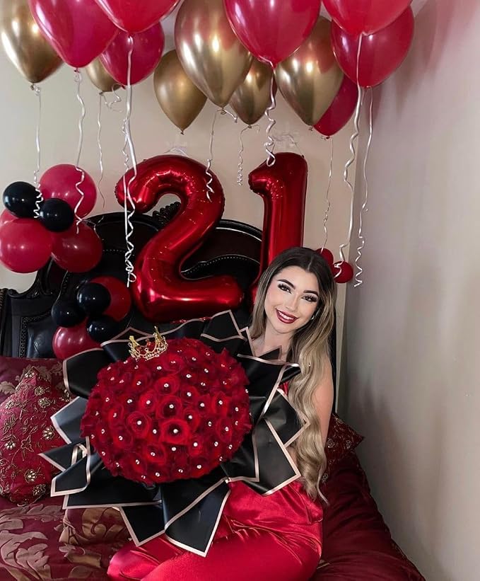 Numbers 40 Balloon 40Inch Red Balloons - Image 2