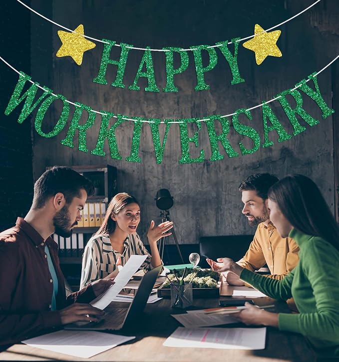 Happy Workiversary Banner, Work Anniversary Decorations, Work Officer Party - Image 2