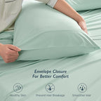 Breescape Cooling Pillow Cases Standard/Queen Size - BlendTek™ Dry & Cool Technology for Hot Sleepers and Night Sweats, 2 Pack Soft & Smooth Pillowcases for Hair & Skin Care, 20" x 30", Mint Green