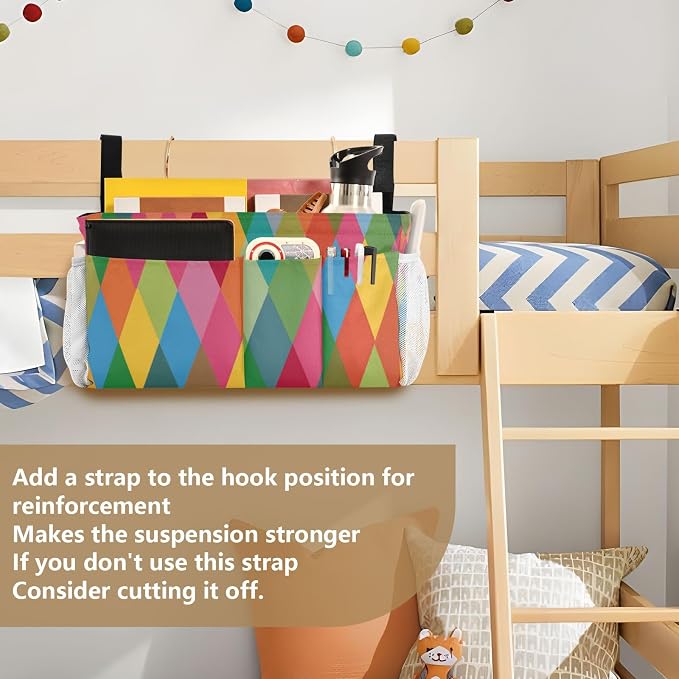 Bedside Caddy Hanging Bunk Bed Caddy Bed Organizer Hanging Pocket - Image 6