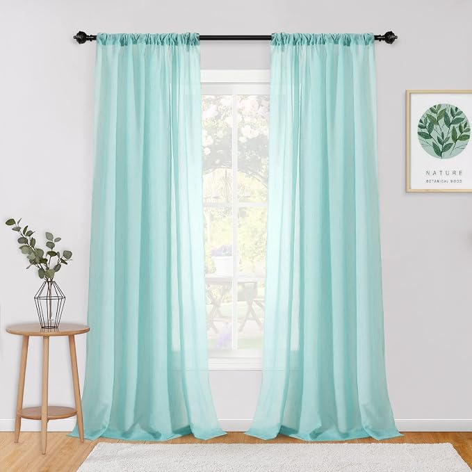MYSKY HOME Crushed Voile Sheer Curtains by MYSKYHOME