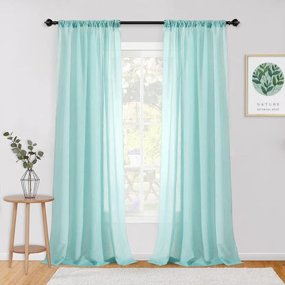 MYSKY HOME Crushed Voile Sheer Curtains by MYSKYHOME