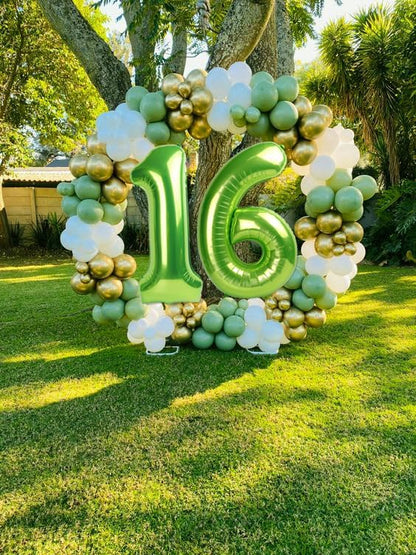 Number 1 Balloons, 40In Green Balloons - Image 2