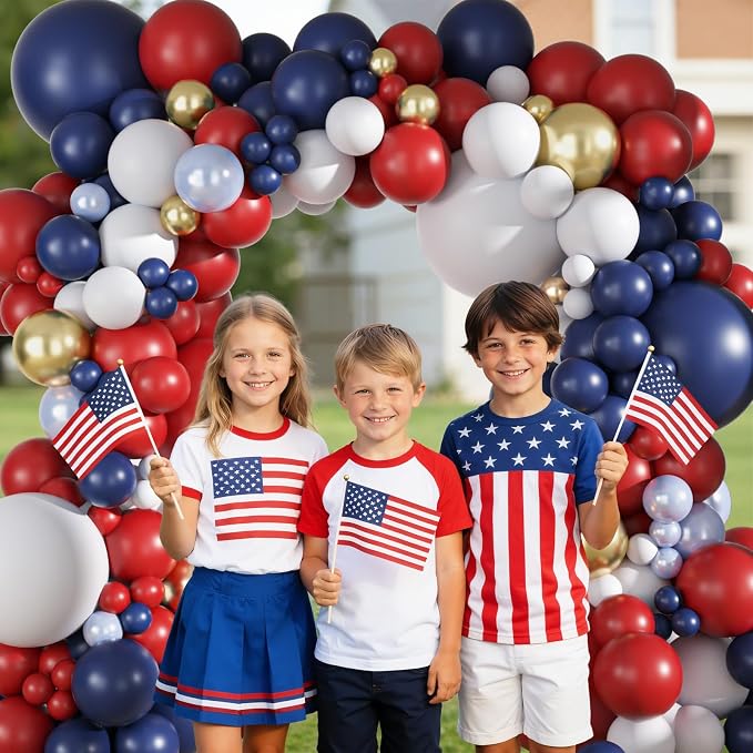 Ouddy Party 149Pcs Red White and Blue Balloon 4th of July Day Decorations - Image 5