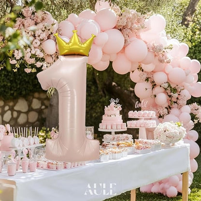 AULE 40 Inch Big Pink 1 Balloon Number - Image 5