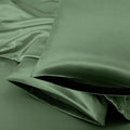 Aormenzy Satin Pillow Cases for Women Standard Size Set of 2, Woodland Green Satin Pillowcase for Hair with Envelope Closure Silky Pillow Covers Wrinkle, Fade Resistant (20x26 Inches)