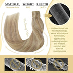 Ve Sunny Hair Extensions Ponytail Real Human Hair Wrap Around Clip in Ponytail Hair Extensions Straight Extensions Human Hair for Women Blonde Highlights for Women Warm Color 18inch 80G