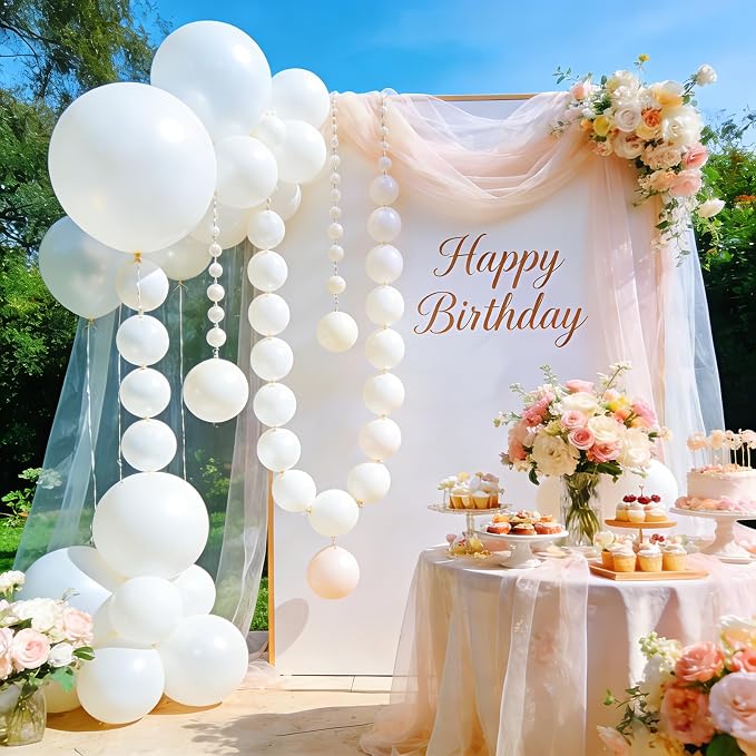 White Link Balloons, Pearl Quick Balloon - Image 5