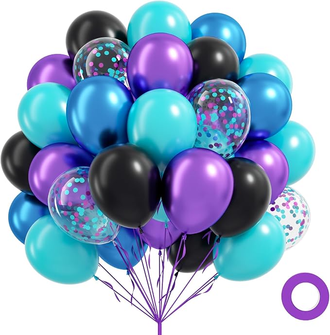 60pcs Blue and Purple Balloons 12inch by Unknown