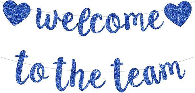 BEISHIDA Welcome to The Team Banner, NO DIY, Office Party Decorations by Beishida