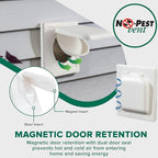 NO-PEST VENT, Exclusive Dual Door Dryer Vent Cover Outdoor 4 inch or Bathroom fan, Made in USA w Highest UV Resistant Plastic in any Outdoor Vent Cover (Brown, 4 inch With 12" Duct Tube)