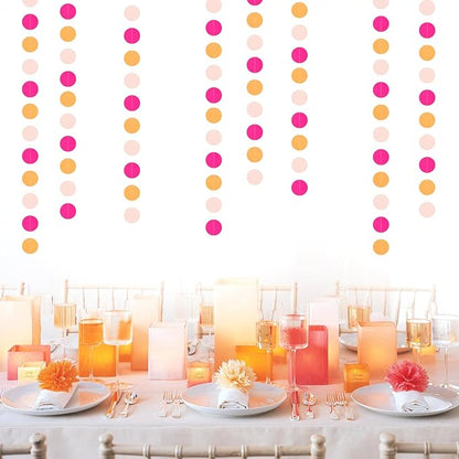 Hot-Pink Burnt-Orange Fall Party-Decorations Garland - 64Ft Birthday Baby - Image 6