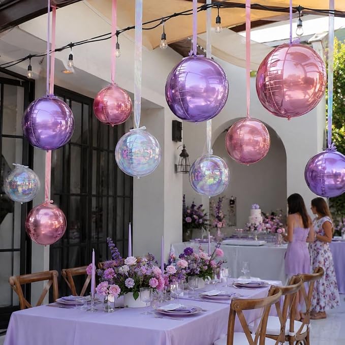 Iridescent Pink Purple Balloons - Image 9