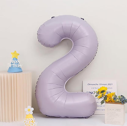 Pastel Purple 2 Number Balloons, 40 Inch Light Purple 2 Balloons Large Helium - Image 3