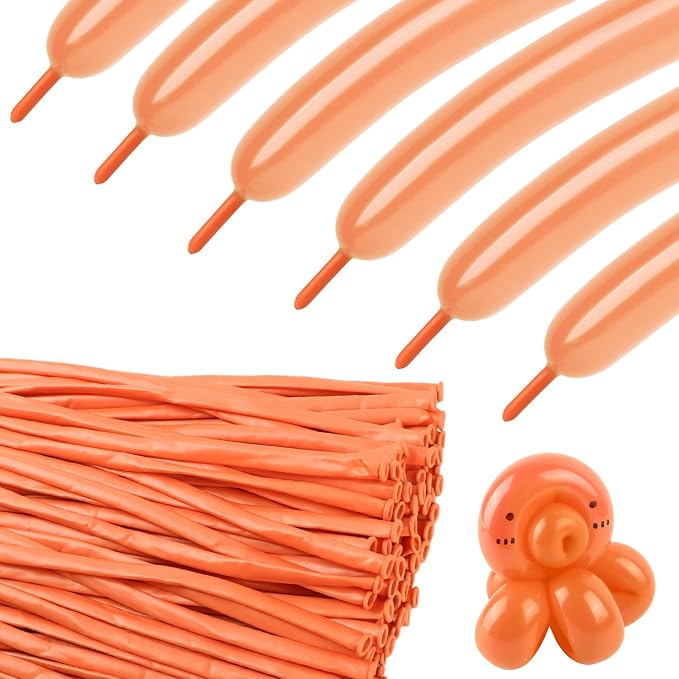 Party Balloons - Peach 260 Long Balloons by KEXINGTUO