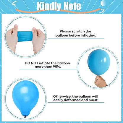 HILAVO Cow Print Balloons, 12Inch Light Blue Brown Sand White Cow Balloons | - Image 8