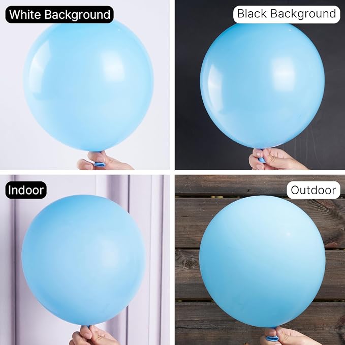 PartyWoo Light Blue Balloons 50pcs Baby Pastel Sky Aqua Blue Color | 12 Inch - Image 2
