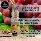 Naturevibe Botanicals Grapeseed Oil 32oz | 100% Pure Cold-Pressed & Lightweight Carrier Oil | Non-Greasy Natural Moisturizer for Skin, Hair, Face, Nails & Massage | Hexane-Free, Fresh & Versatile