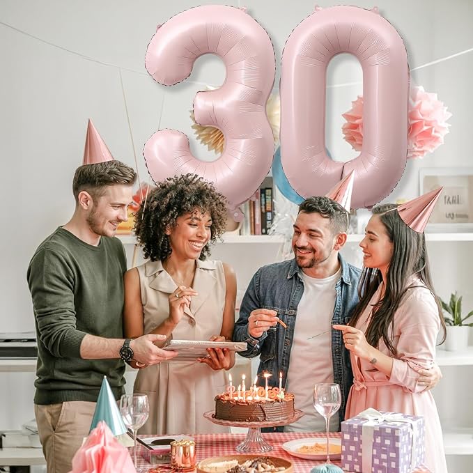 Light Pink 30th Birthday Balloon - Image 4
