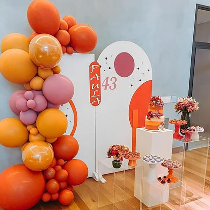 Voircoloria 130pcs Orange Balloons Garland Arch Kit, 18 12 10 5 Inch | - Image 6