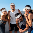 Sports Tie Headband Bandana Running Athletic Sweat Band Elastic Adjustable Sport Head Tie for Men Women Head Ties Ninja Tie Headbands Tennis Sweatbands Soccer Basketball Teams Running Head Band
