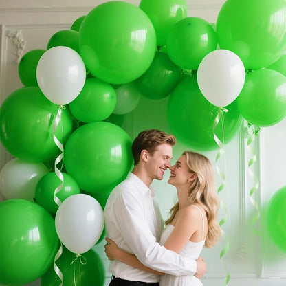32 Pack 18 Inch Light Green Latex Balloons - Image 7