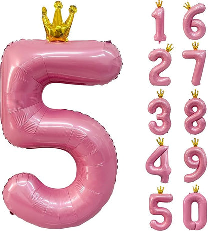 40 inch Pink Number 5 Balloon by Yeodong
