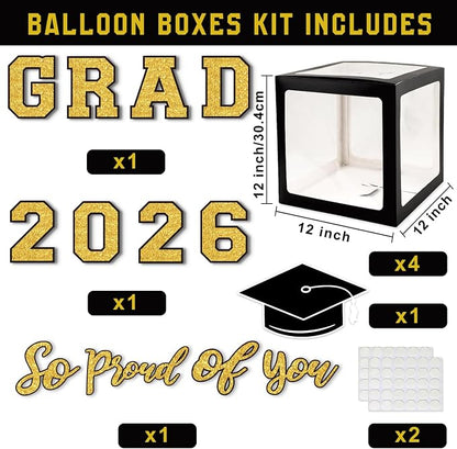 Black and Gold Graduation Decorations 2026 - Image 2