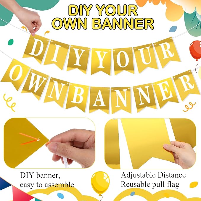Mooliwe 171 Pcs DIY Custom Banner Kit Make Your Own Customizable Sign - Image 3