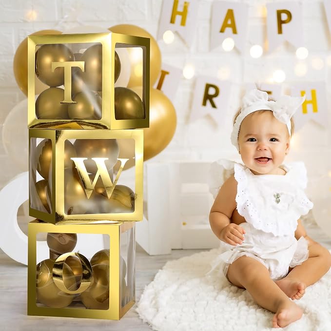 Voircoloria First Birthday Decorations One Balloon Boxes - Image 5
