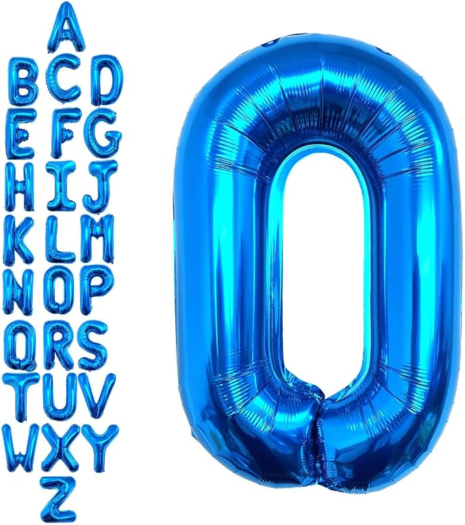 40 Inch Blue Letter O Balloons, DIY Phrase Foil Alphabet Letter O Balloons DIY by LHOAVWE