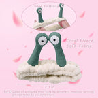 Jowmoy Cute white Snail Headband, to Wash Face for Women Makeup Shower Spa Headband