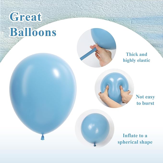 12inch Cowboy Balloons with Brown Light Blue White Cow Print Balloons | My - Image 3