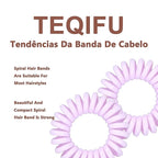 20 Pack Hair Elastics, No Crease Spiral Hair Ties Hair Bands Multi Color Waterproof Phone Cord Hair Scrunchies Hair Coils Accessories for Women Girls…