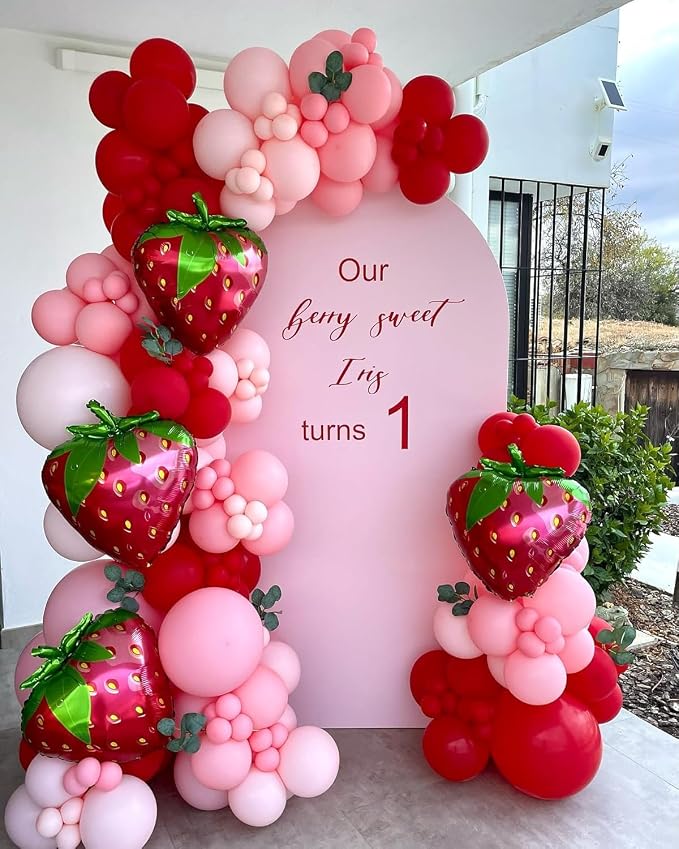 Strawberry Balloons Garland Arch Kit 153pcs - Image 7