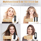 Hair Dryer Brush 5 in 1, Professional Blow Dryer Brush High-Speed Negative Ionic Hair Dryer Fast Drying, Multi Hair Styler Air Auto Wrap Styler for Curling Volumizing Straightening Waves Styling
